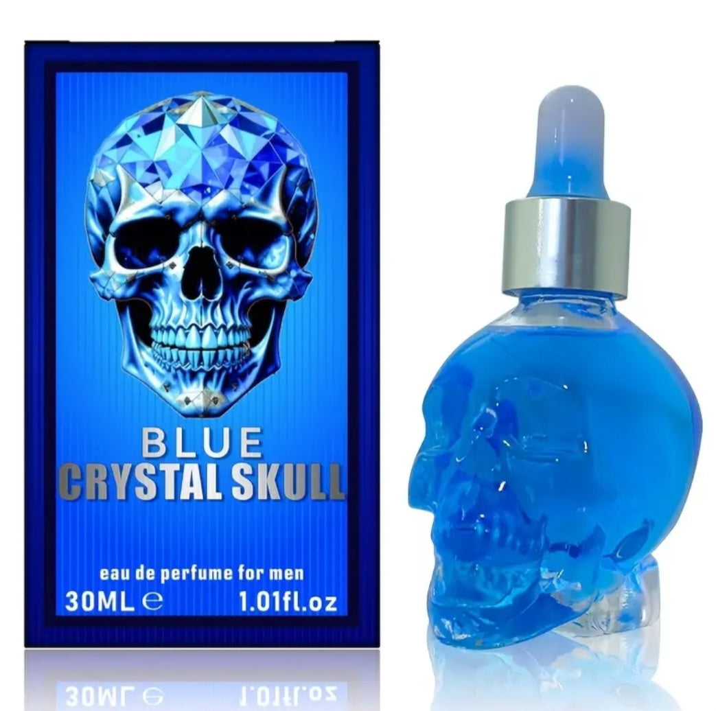 Mens 30ml Blue Crystal Skull Aftershave💀